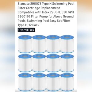 Type H Pool Filter Cartridge Replacement 12 Pack